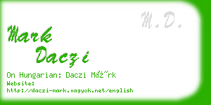 mark daczi business card